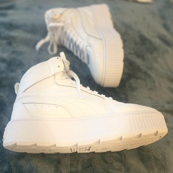 Women's Puma Platform Sneakers (White) - Picture 1 of 5